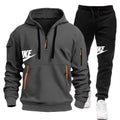 2025 New men's autumn and winter suit zipper hoodie + trousers suit casual men's sportswear warm suit