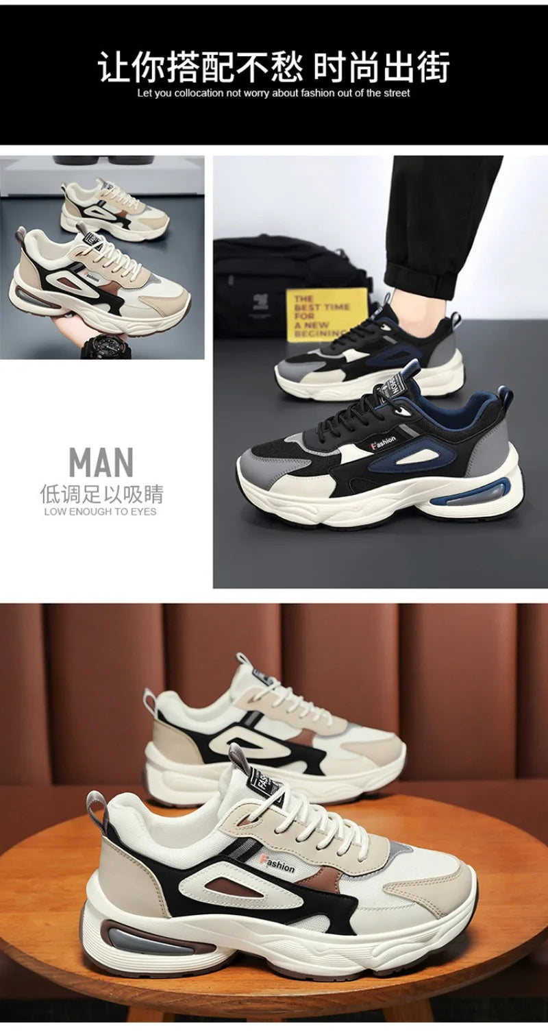 2026 Trendy Sneakers for Men Shoes Summer Outdoor Wear-Resistant Casual Sports Skateboard Shoes Fashion Breathable Shoes