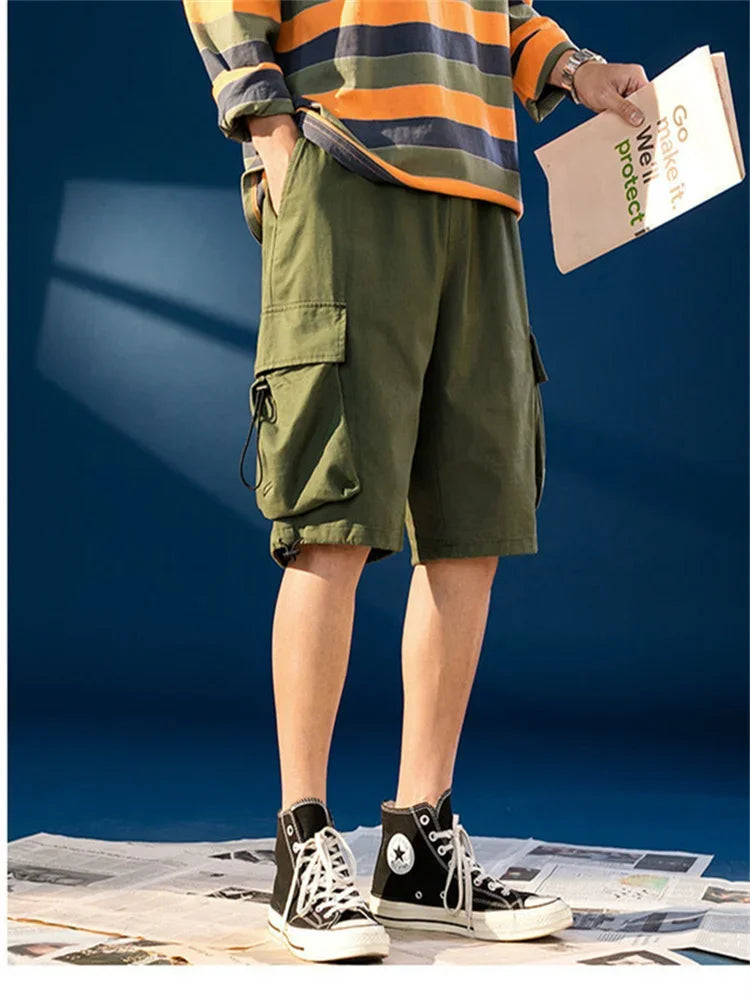 Cargo Shorts Clothing Summer Casual Breeches Bermuda Fashion Los Cortos Cargo Short Men New Spring Men Cotton Beach Pants