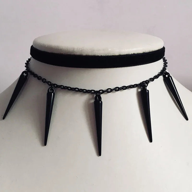 Moon Gothic Chains O Ring Choker Gothic  Moon Necklace, Moon Choker