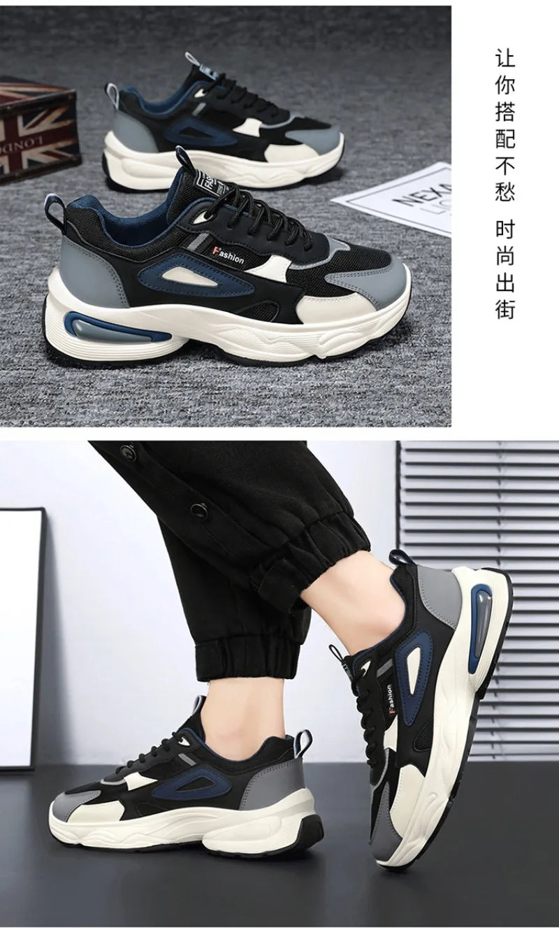 2026 Trendy Sneakers for Men Shoes Summer Outdoor Wear-Resistant Casual Sports Skateboard Shoes Fashion Breathable Shoes