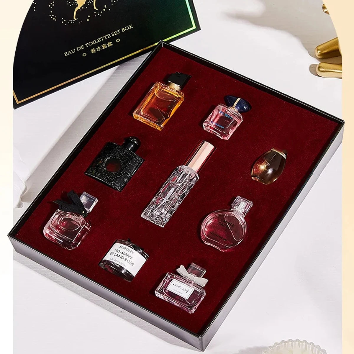 7.5ml*8pcs Women Perfume Men Pheromones Fragrance Long Lasting Woody Floral Cologne Compact Portable Perfumes Luxury Gift Set