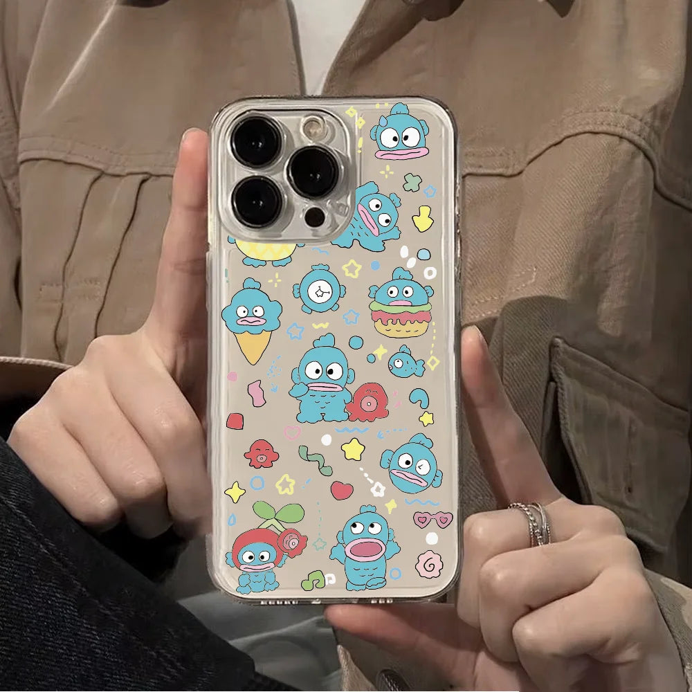 Cartoon H-Hangyodons Phone Case FUNDA For iPhone 12 11 13 14 15 16 MINI Max Pro Plus Shockproof Soft Clear Back Cover