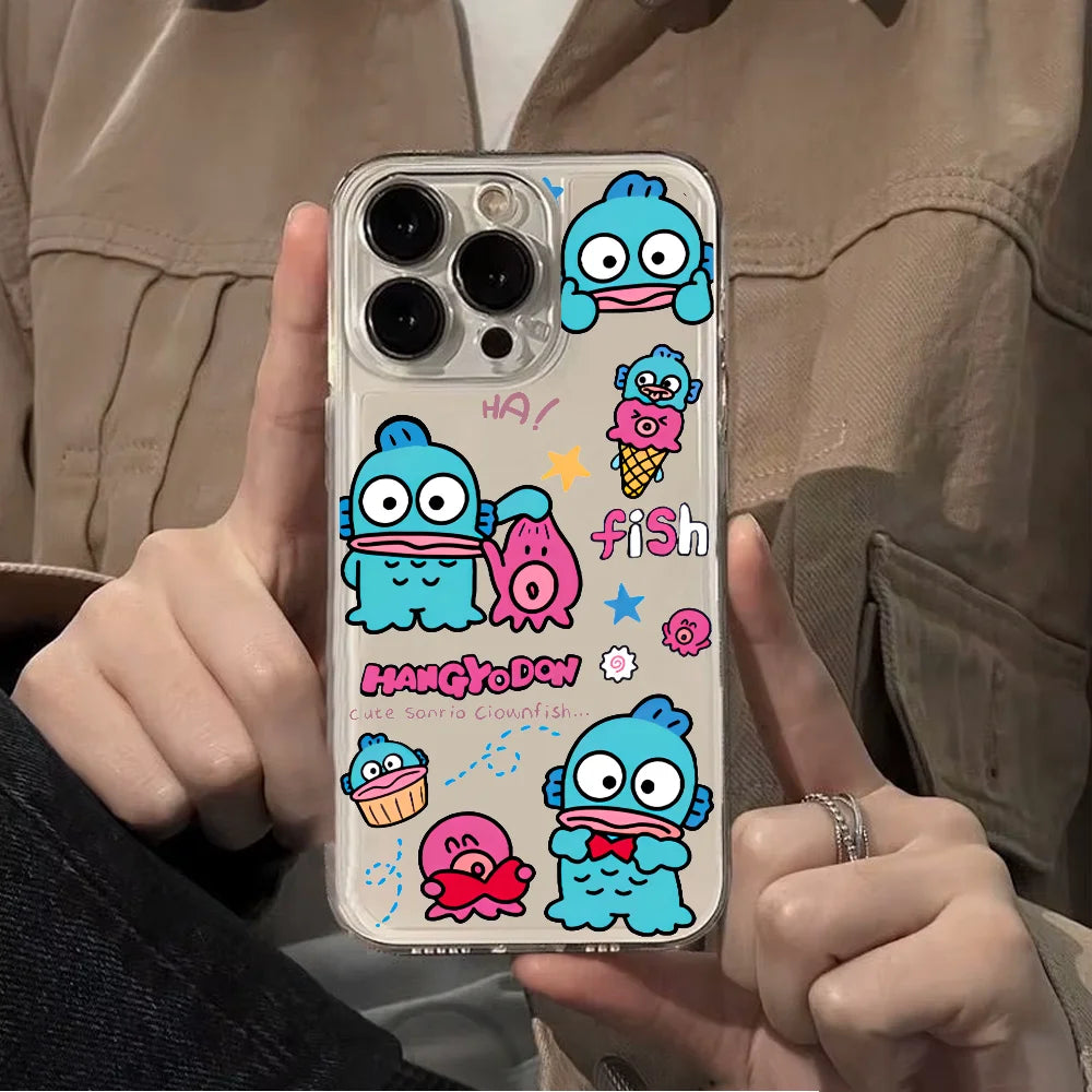 Cartoon H-Hangyodons Phone Case FUNDA For iPhone 12 11 13 14 15 16 MINI Max Pro Plus Shockproof Soft Clear Back Cover