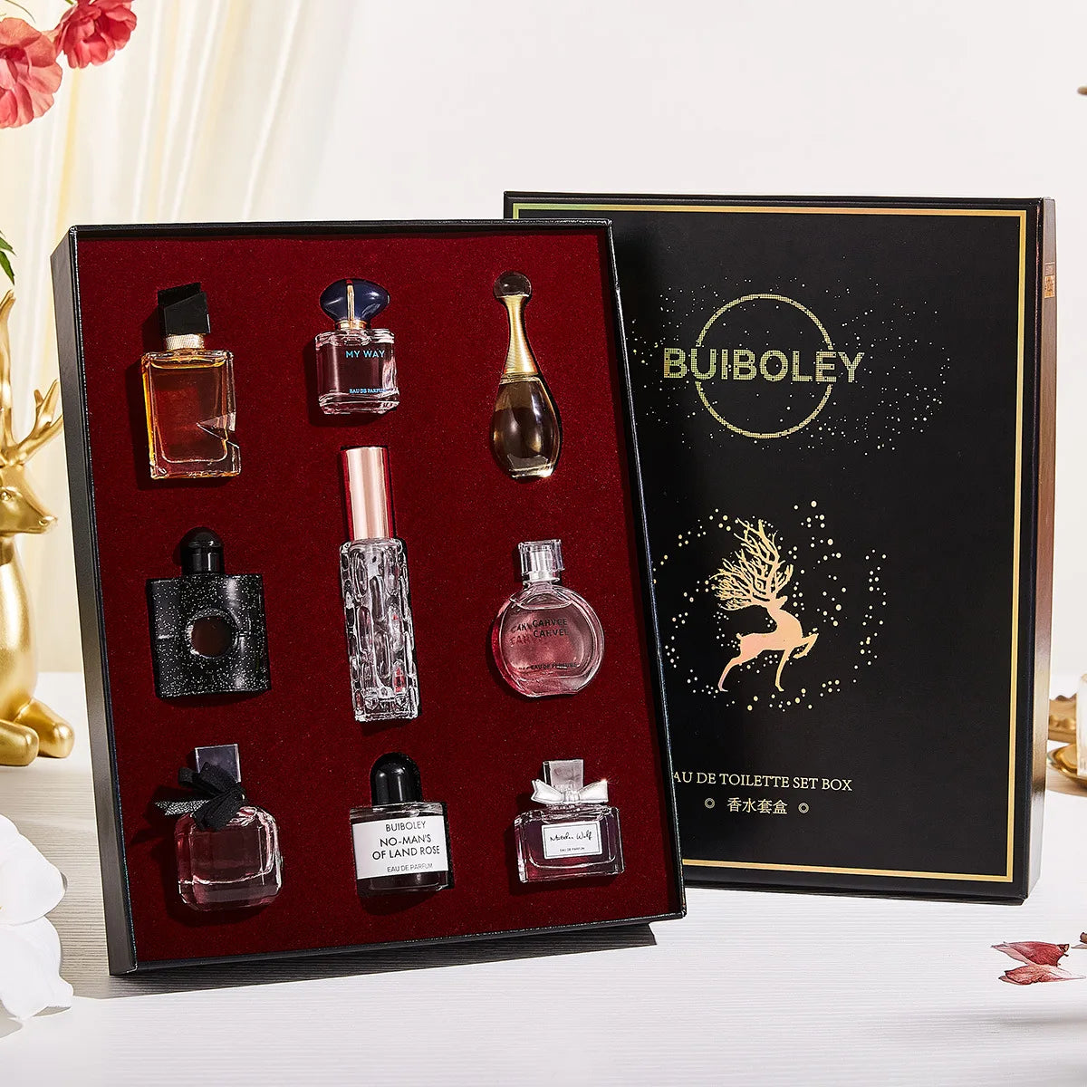 7.5ml*8pcs Women Perfume Men Pheromones Fragrance Long Lasting Woody Floral Cologne Compact Portable Perfumes Luxury Gift Set